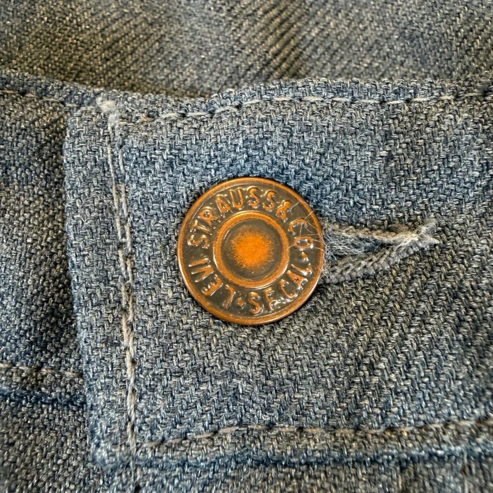 Vintage Levis Action Slacks Mens 38x29 Blue Dacron Polyester Made in USA 80s 90s